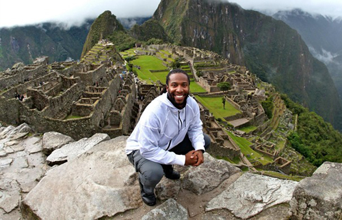 Larry Fitzgerald hiking Machu Picchu Larry Fitzgerald hiking Machu Picchu