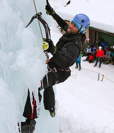 Larry Fitzgerald ice climbing Larry Fitzgerald ice climbing