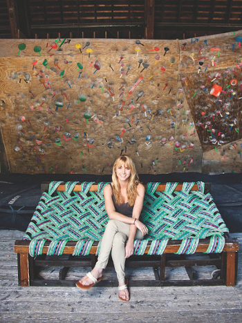 Rope Couch made from old climbing rope