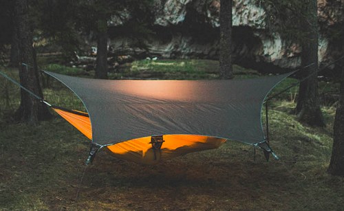 kammok glider tarp over hammock