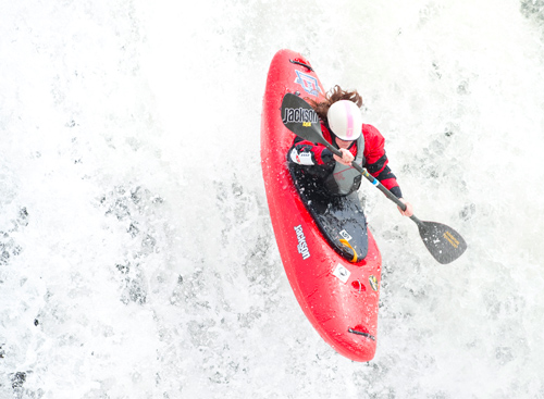 whitewater kayak woman