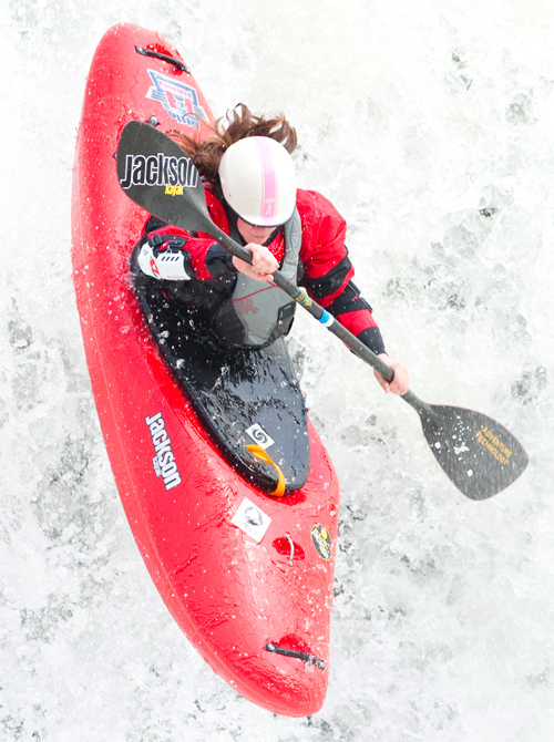 whitewater kayak waterfall
