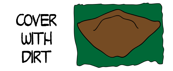 cover with dirt
