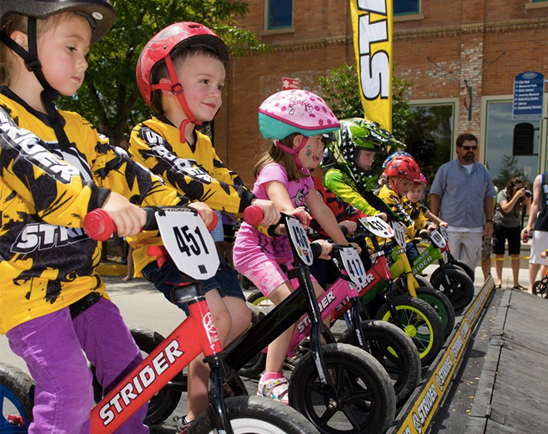 Strider toddler bike racing 