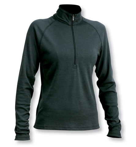 Ribbed Woolies Zipped T-Neck