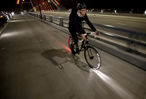 Bicycle riding with the Revolights Bicycle riding with the Revolights